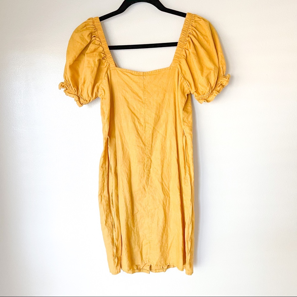 Cotton On Golden Yellow Ruffle Shoulder Dress - Picture 4 of 6